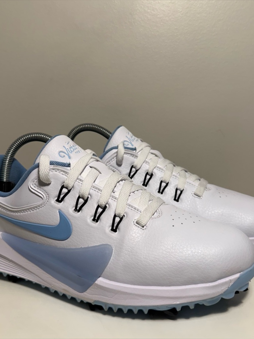 Nike Victory Pro 4 Golf Wide White Psychic Blue Men’s 7.5 Athletic Outdoor Logo
